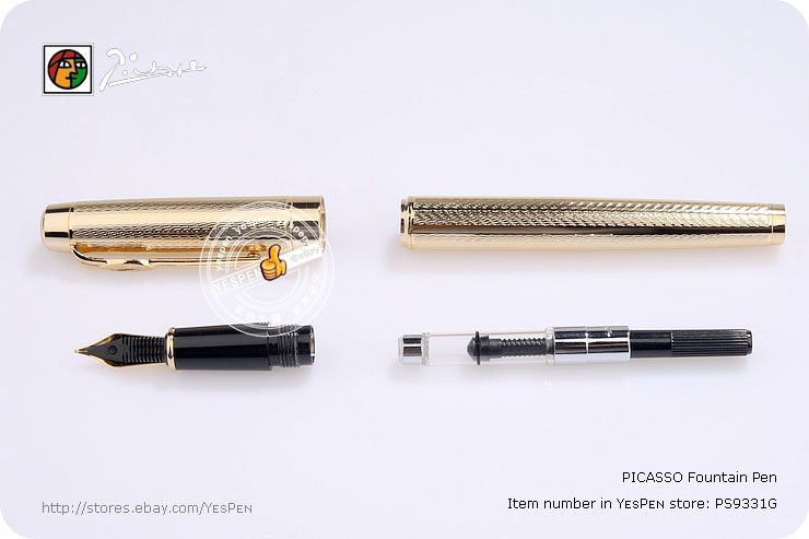 Picasso Fountain Pen PS 933 Avignon Golden Barrel NEW  