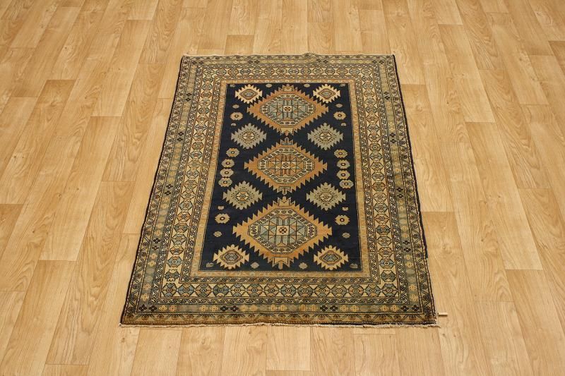 RARE ANTIQUE 4X6 Caucasian Russian Oriental Rug Area Wool Carpet 