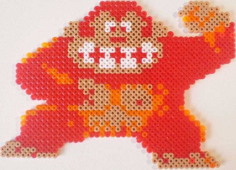 DONKEY KONG MARIO BEAD SPRITE NINTENDO GAME PERLER ART  