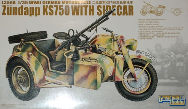 GREAT WALL HOBBY 1/35 Zundapp KS750 sidecar and trailer  