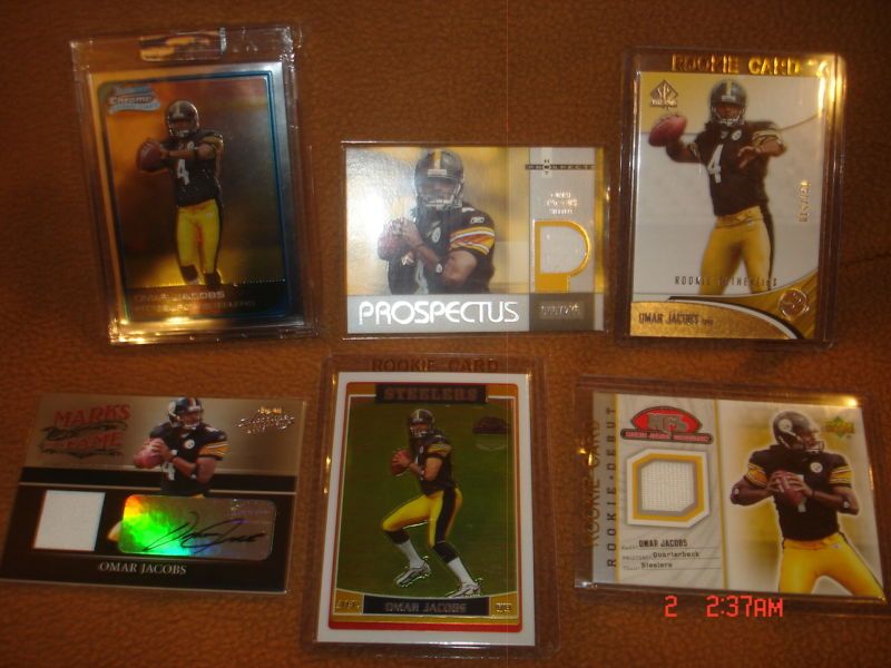 Omar Jacobs Lot Autos, #ed RCs,refractors RCs Steelers2  