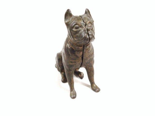 Antique AC Williams Cast Iron Boxer Bulldog Dog Still Bank  