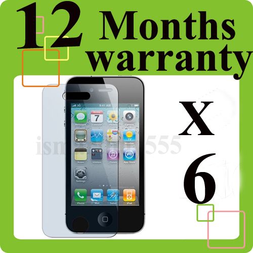 6PCS iPhone 4 4G Bumper Frame Case Cover+6PCS Protector  