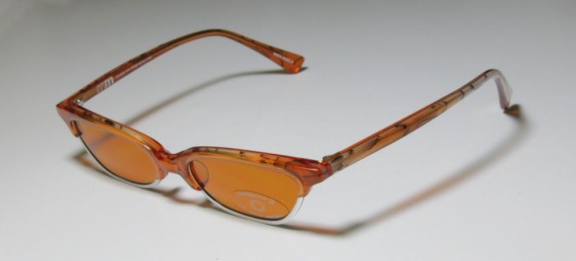 NEW ALAIN MIKLI 130 BROWNISH ORANGE/SILVER CAT EYES SUNGLASSES/SUNNIES 