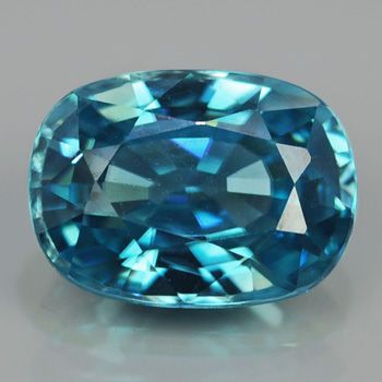 Natural Gem 3.60ct 9.7x7.1mm Oval Swimming Blue ZIRCON, CAMBODIA 