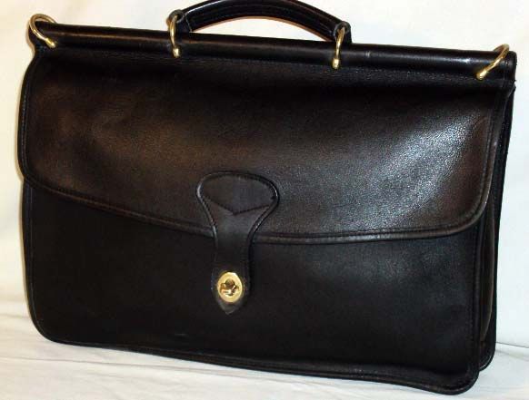 LEATHER ATTACHE BRIEFCASE BAG CARRYon JACK GEORGES CASE  