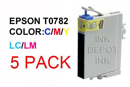 6PK T0781 T0786 SET INK COMP WITH EPSON R280 R380 RX580  
