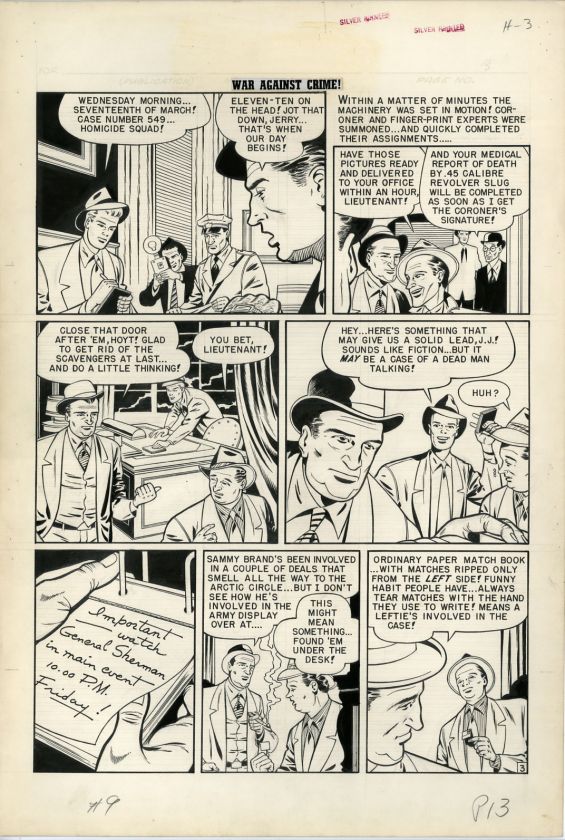 JOHN ALTON   WAR AGAINST CRIME #9 CMPLT 9 PG STORY ART  