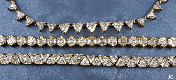 Pc Lot Gilt Sterling Silver & CZ Bracelets & Necklace  
