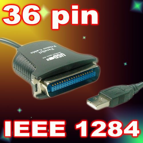 USB to Parallel 1284 IEEE Printer cable adapter 36 pin  