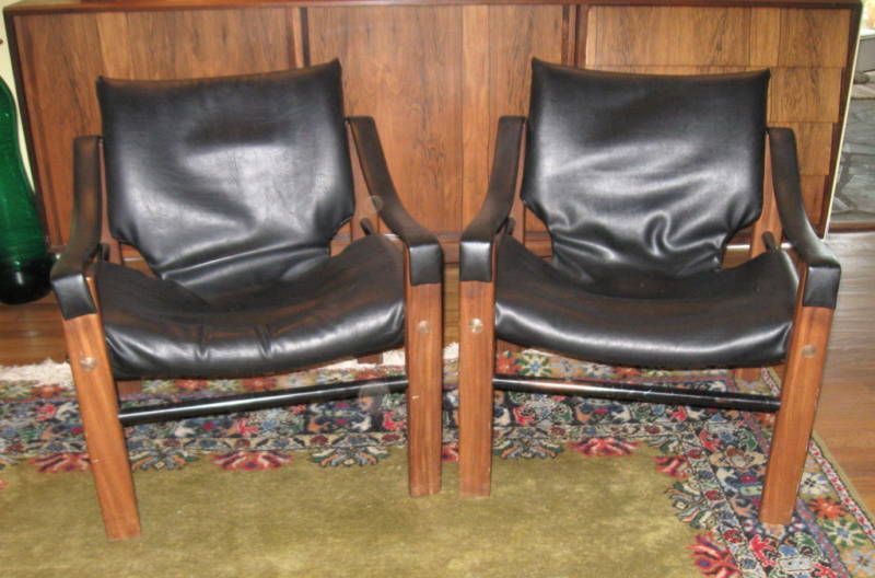 Mid Century Arkana Maurice Burke Chairs Wood Metal  