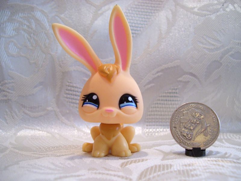 LITTLEST PET SHOP HASBRO #1441 ORANGE BUNNY RABBIT 2009  