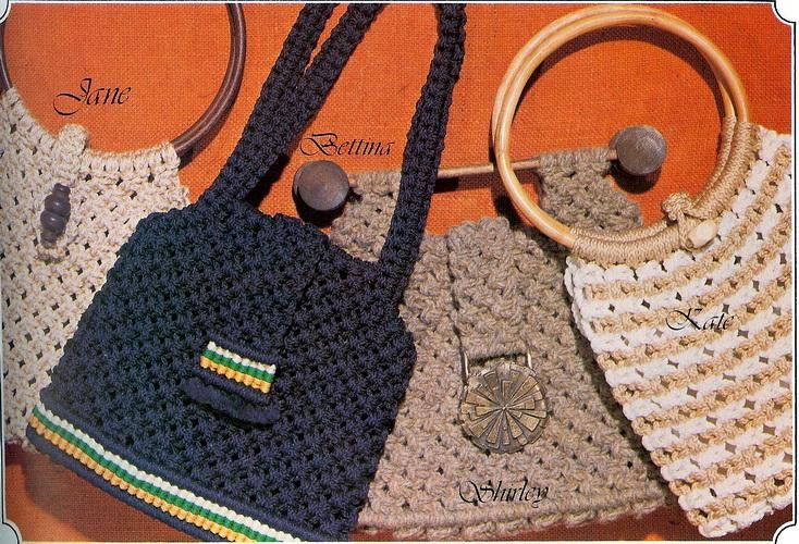 PURSE TIME ~Vintage Macrame Pattern Book ~ 20 Different  