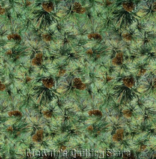 PINECONES~Pine Bowes~SSI Fabric~#772~Lt. Green~1/2 YD  