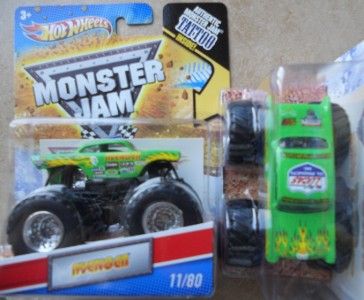 2011 Hot Wheels #11 NEON GREEN AVENGER 164 Monster Jam Truck  