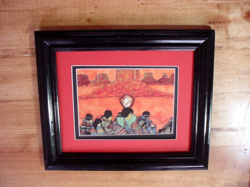 Amado Pena Native American Yaqui Framed Matted Print  