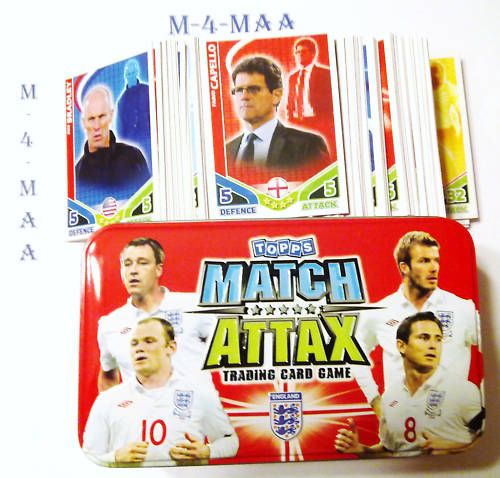 Match Attax ENGLAND WORLD CUP 2010*240 BASE SET+Manager  