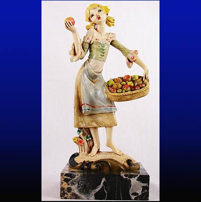 DEPOSE Italy Marble Base #922~Girl~Fruit Basket~Spider  