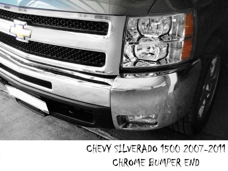 2011 CHEVY SILVERADO 1500 FRONT BUMPER END CHROME  