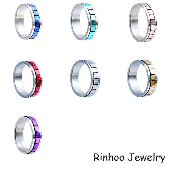 Mix colors 36pcs #6 11 Stainless steel rings Free~~  