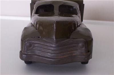 vintage metal BUDDY L half track mobile ARTILLERY UNIT ARMY TRUCK TOY 