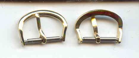 16MM 14K YELLOW GOLD DECO HOOP WATCH BUCKLE  