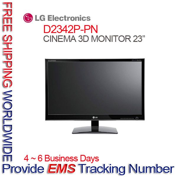 LG FLATRON D2342P PN Cinema 3D Wide monitor 23inch + 3D Glasses  