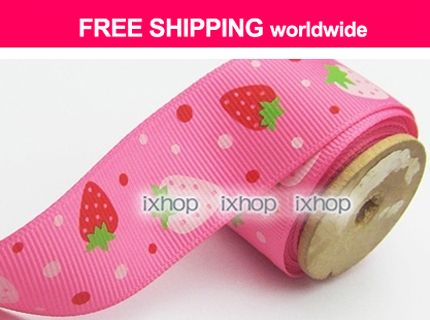 Yards 1 25mm Strawberry (U PICK COLOR) Grosgrain Ribbon 7200 3657 