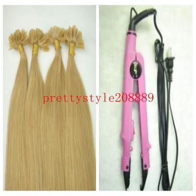 100S 18 Human Hair Extension #27 + Fusion Iron Tool  