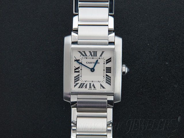 CARTIER TANK FRANCAISE STAINLESS STEEL MID SIZE W51003Q3 Watch  