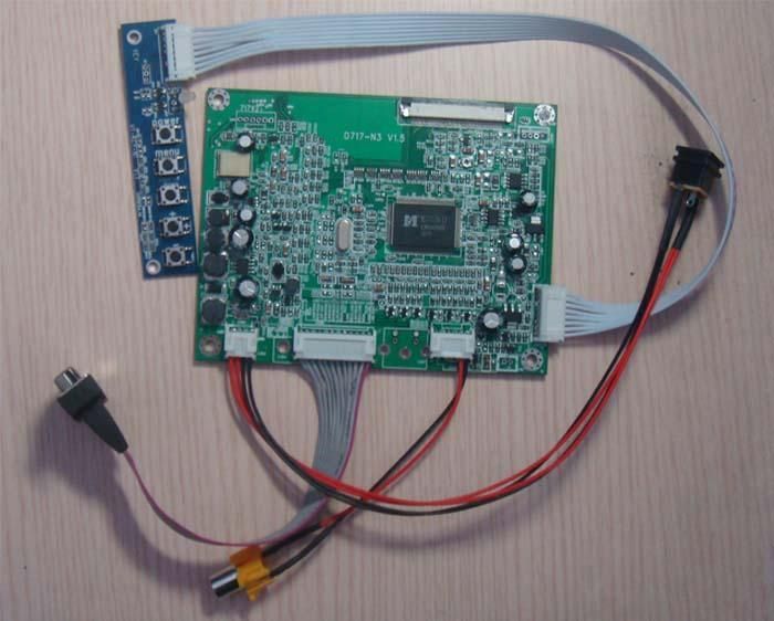 VGA/AV tft Driver board D717 N3 V1.5+7inch HSD070IDW1 800*480 7tft 