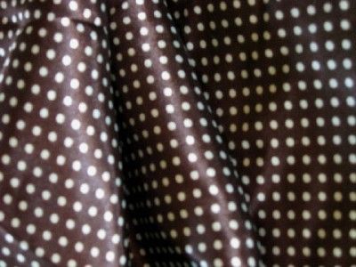 BROWN FORMAL BRIDAL SHINY SATIN DOT FABRIC BTY bcmm ebd  