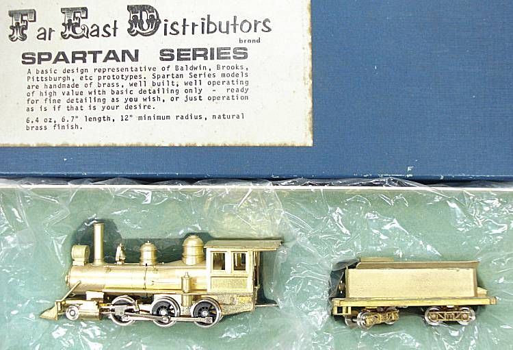 Solid Brass HOn3 Narrow Gauge Mogul Engine & Tender by Far East 