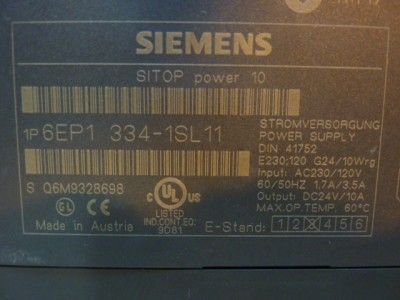 Siemens Power Supply 6EP1 334 1SL11 #22840  