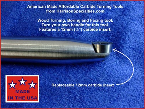 Carbide wood lathe turning hollowing tool gouge chisel  