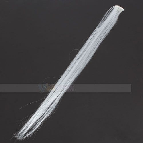 Fashion Hot New White Straight Clip on in Hair Accessories Extensions 