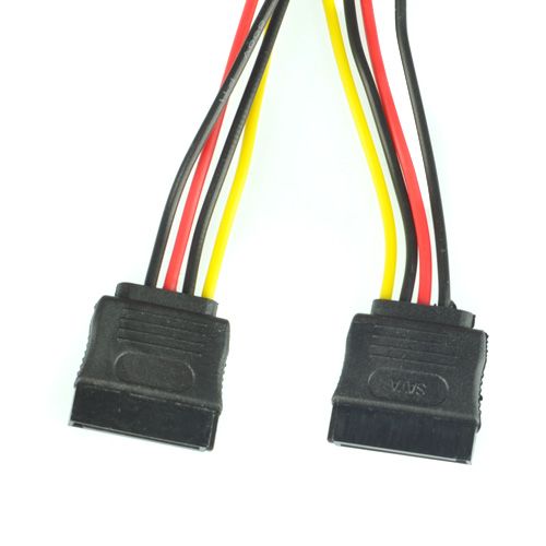 IDE to 2 Serial ATA SATA Hard Drive Power Adapter Cable  