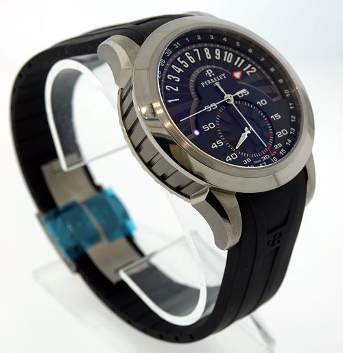 Perrelet Titanium Regulator Retrograde Hour & Date Watch Anthracite 