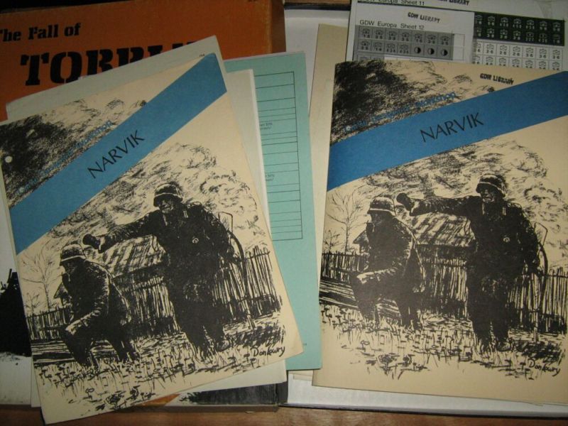 GDW test original Narvik Europa WWII wargame file copy  