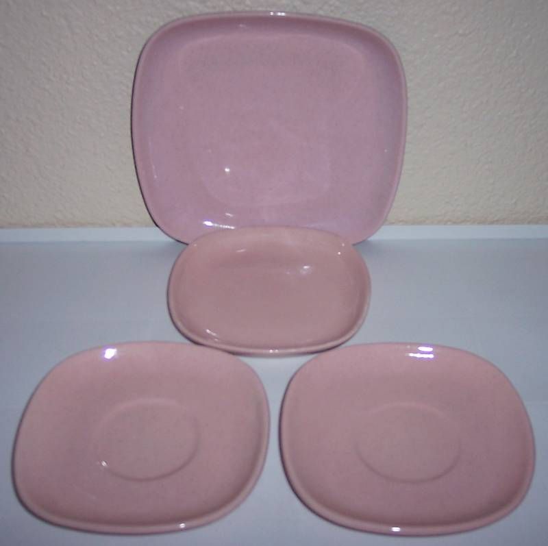 WINFIELD CHINA POTTERY EARLY SET/4 PINK PIECES  