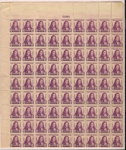 724 WILLIAM PENN ISSUE PART SHEET OF 81 (CAT$57.50)  