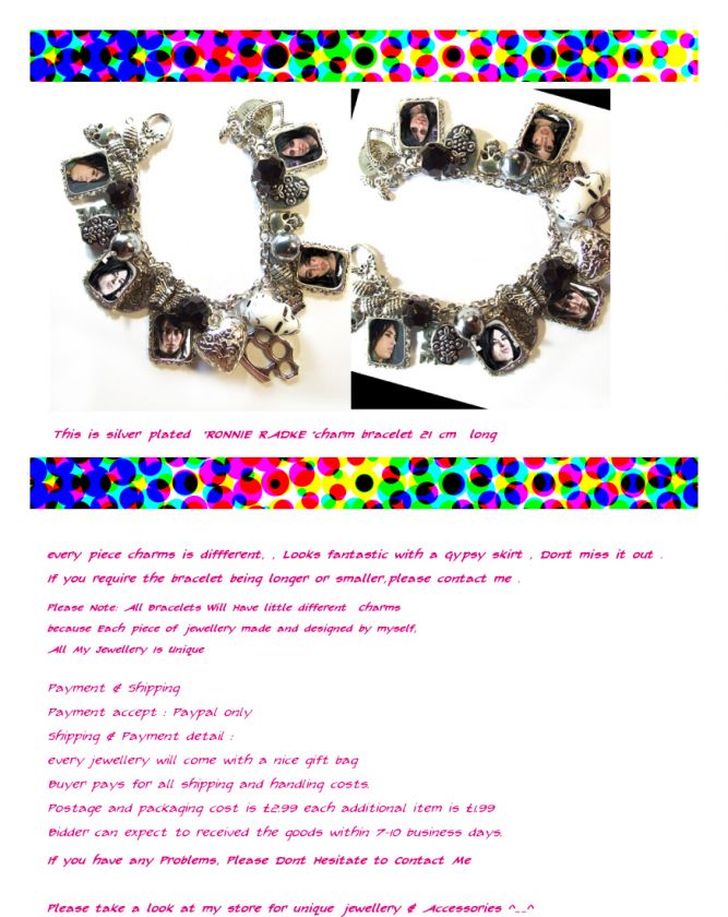 RONNIE RADKE ** rock charm bracelet  