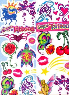 Sugar Sticker Tattoos Bulk Vending Refill  