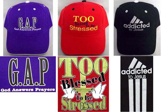 Wholesale Lot   6 Packs Christian T Shirt & Cap Sets Assorted /Styles 