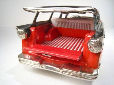 JOUSTRA Tin Friction 1957 Ford Ranch Wagon 11.75 Near Mint With Box 