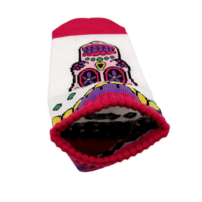 Women`s Day of the Dead Sugar Skull Ankle Socks White  