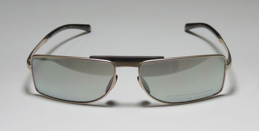 NEW PORSCHE DESIGN 8428 A TITANIUM GOLD TEMPLES MIRRORED GRAY LENSES 