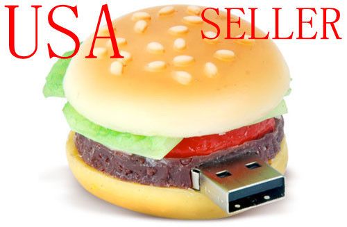   3D 8 GB Food Hamburger SHAPE USB Flash Pen Drive Memory stick  