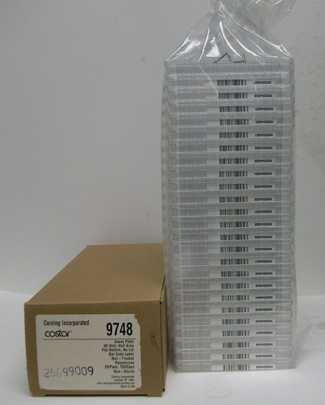 Corning Costar 9748 96 Well Assay Plates Lot of 100 NIB  