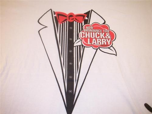 NOW PRONOUNCE YOU CHUCK & LARRY T SHIRT  SIZE XL  